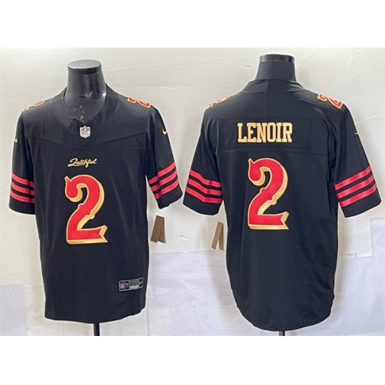 Personalized Men’s San Francisco 49ers #2 Deommodore Lenoir Black 2025 F.U.S.E. Rivalry Series Limited Stitched Football Jersey