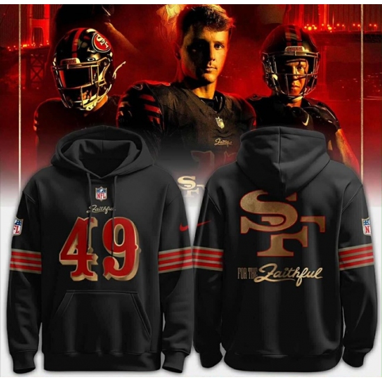 Personalized Men’s San Francisco 49ers Black 2025 Rivalry Series Pullover Hoodie