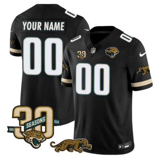 Personalized Men’s Jacksonville Jaguars Active Player Black F.U.S.E. With 30th Seasons Patch Limited Football Stitched Jersey