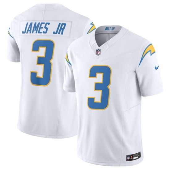 Personalized Men’s Los Angeles Chargers #3 Derwin James Jr. White 2025 F.U.S.E. Untouchable Limited Football Stitched Jersey