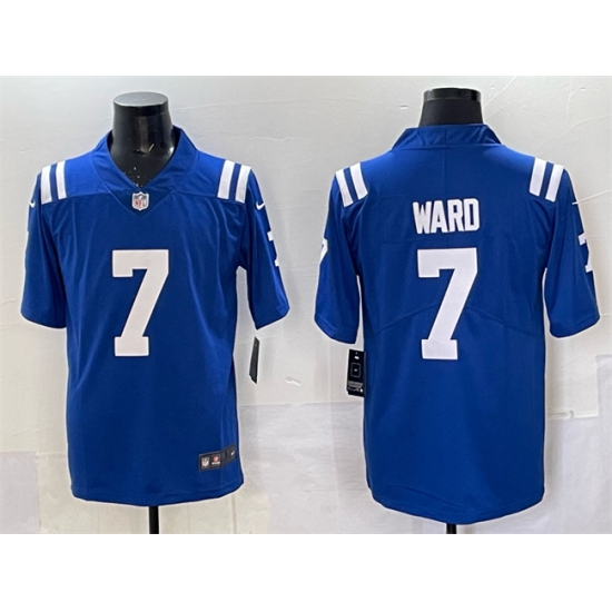 Personalized Men’s Indianapolis Colts #7 Charvarius Ward Blue Limited Football Stitched Jersey