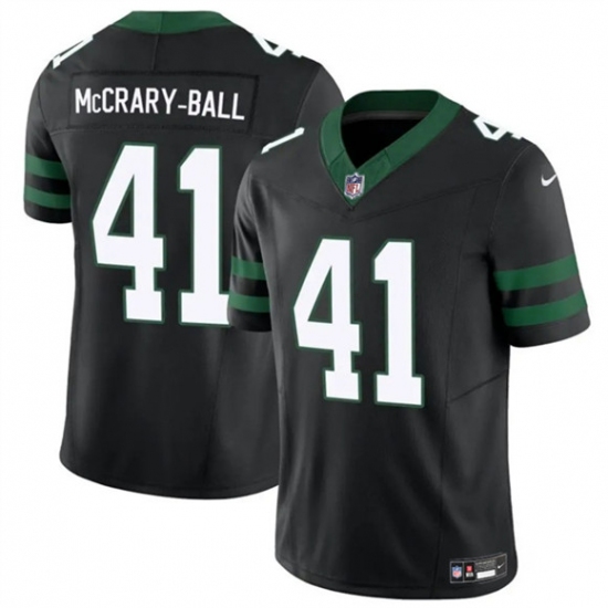Personalized Men’s New York Jets #41 Marcelino McCrary-Ball Black 2025 F.U.S.E. Untouchable Limited Football Stitched Jersey