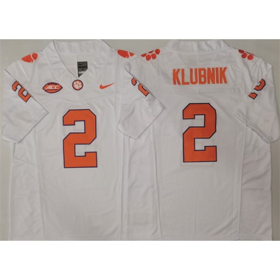 Personalized Men’s Clemson Tigers #2 Cade Klubnik White F.U.S.E. Stitched Football Jersey