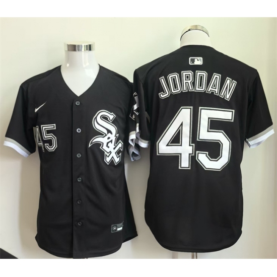 Personalized Men’s Chicago White Sox #45 Michael Jordan Black Limited Stitched Baseball Jersey