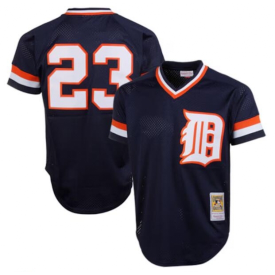 Personalized Men’s Detroit Tigers #23 Kirk Gibson Navy Throwback Stitched Baseball Jersey