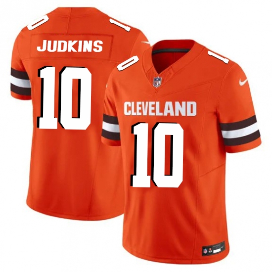 Personalized Men’s Cleveland Browns #10 Quinshon Judkins 2025 Limited Football Stitched Jersey