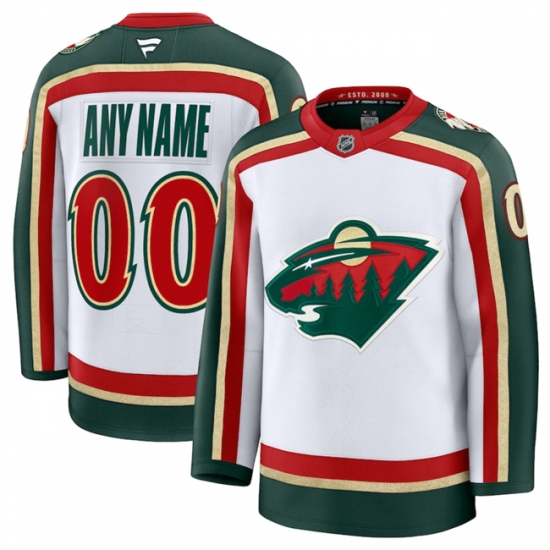 Personalized Men’s Minnesota Wild White 2025 25th Anniversary Hockey Jersey