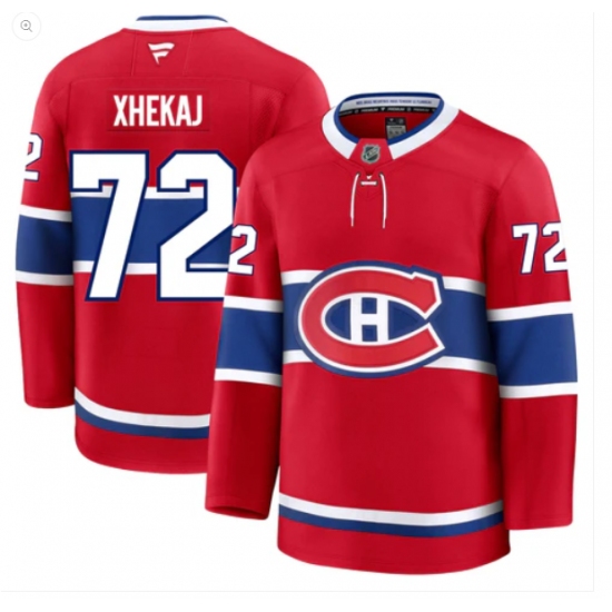 Personalized Men’s Montreal Canadiens #72 Arber Xheka Fanatics Premium Home Jersey