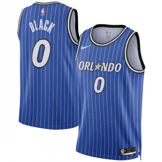 Personalized Men’s Orlando Magic #0 Anthony Black Blue 2025 Icon Edition Stitched Basketball Jersey