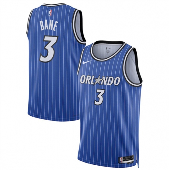Personalized Men’s Orlando Magic #3 Desmond Bane Blue 2025 Icon Edition Stitched Basketball Jersey