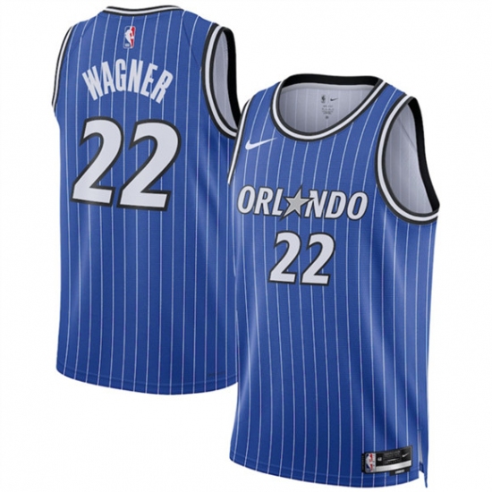 Personalized Men’s Orlando Magic #22 Franz Wagner Blue 2025 Icon Edition Stitched Basketball Jersey