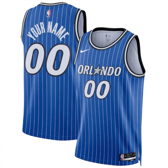 Personalized Men’s Orlando Magic Active Player Blue 2025 Icon Edition Stitched Basketball Jersey