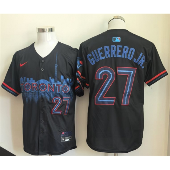 Personalized Men’s Toronto Blue Jays #27 Vladimir Guerrero Jr. Navy 2024 City Connect Limited Stitched Baseball Jersey