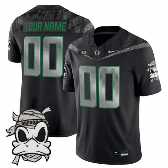 Personalized Men’s Oregon Ducks Active Player Black 2025 F.U.S.E. Mummy Duck Limited V1 Stitched Football Jersey
