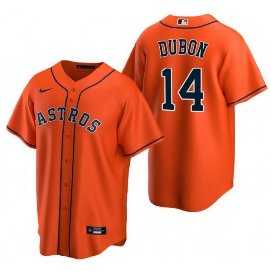 Personalized Men’s Houston Astros #14 Mauricio Dubon Orange Cool Base Stitched Baseball Jersey
