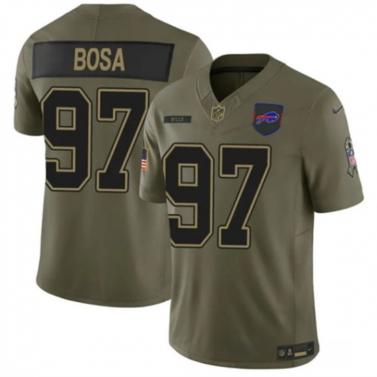 Personalized Men’s Buffalo Bills #97 Joey Bosa Olive 2025 F.U.S.E. Salute to Service Limited Football Stitched Jersey
