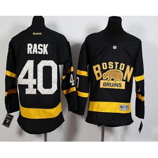 Personalized Youth Boston Bruins #40 Tuukka Rask Reebok Black 2016 Winter Classic Premier Jersey