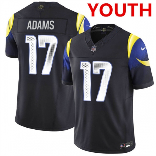 Personalized Youth Los Angeles Rams #17 davante adams midnight blue 2025 F.U.S.E. Rivalries limited stitched football jersey