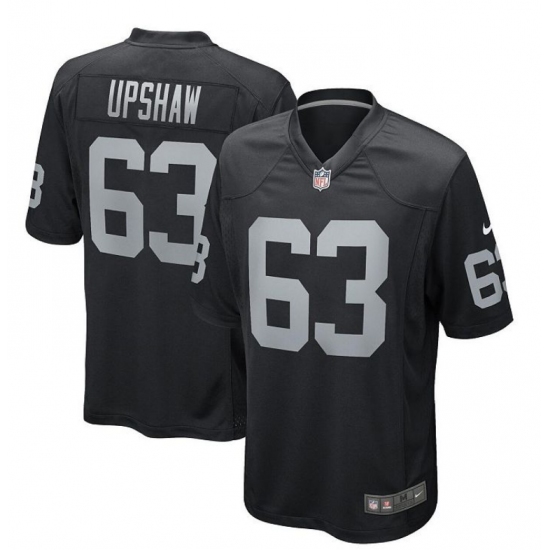 Personalized Men’s Las Vegas Raiders #63 Gene Upshaw Black Football Stitched Jersey