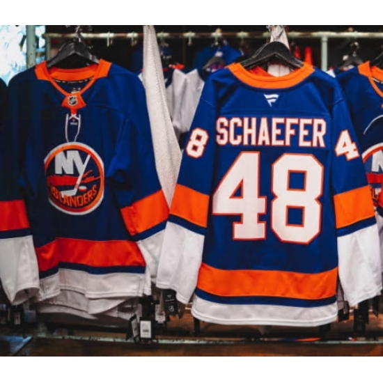 Personalized Men New York Islanders Matthew Schaefer #48 Navy 2024-25 Stitched Hockey Jersey