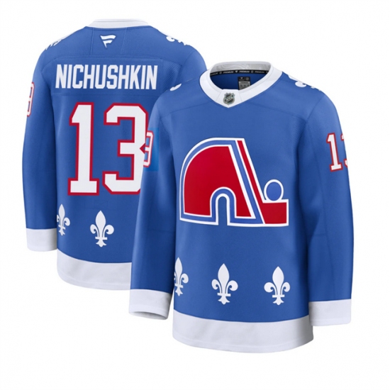 Personalized Men’s Colorado Avalanche #13 Valeri Nichushkin Blue 2025 Alternate Stitched Jersey