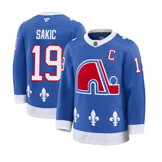 Personalized Men’s Colorado Avalanche #19 Joe Sakic Blue 2025 With C Alternate Stitched Jersey