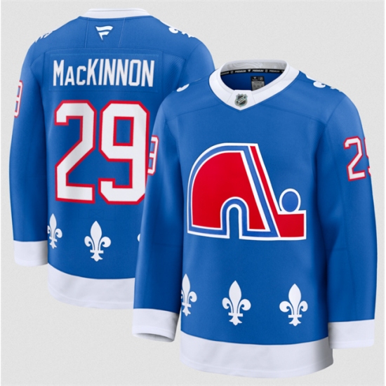 Personalized Men’s Colorado Avalanche #29 Nathan MacKinnon Blue 2025 Alternate Stitched Jersey