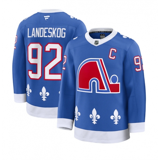 Personalized Men’s Colorado Avalanche #92 Gabriel Landeskog Blue 2025 With C Alternate Stitched Jersey