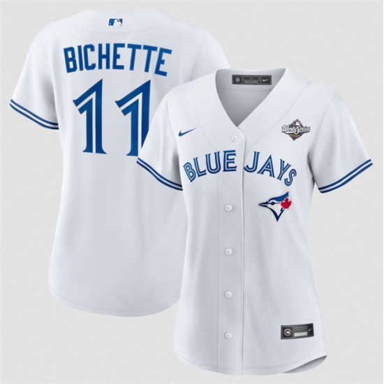 Personalized Women’s Toronto Blue Jays #11 Bo Bichette White 2025 World Series Home Cool Base Stitched Baseball Jersey(Run Small)