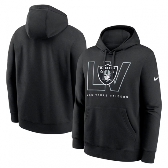 Personalized Men’s Las Vegas Raiders Black Busted Play Club Fleece Pullover Hoodie