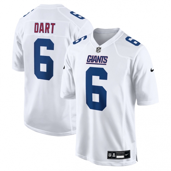 Personalized Men’s New York Giants #6 Jaxson Dart Tundra White New York Giants Fashion Game Jersey