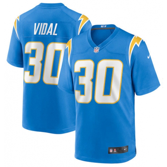 Personalized Men’s Los Angeles Chargers #30 Kimani Vidal Blue 2025 Football Stitched Game Jersey