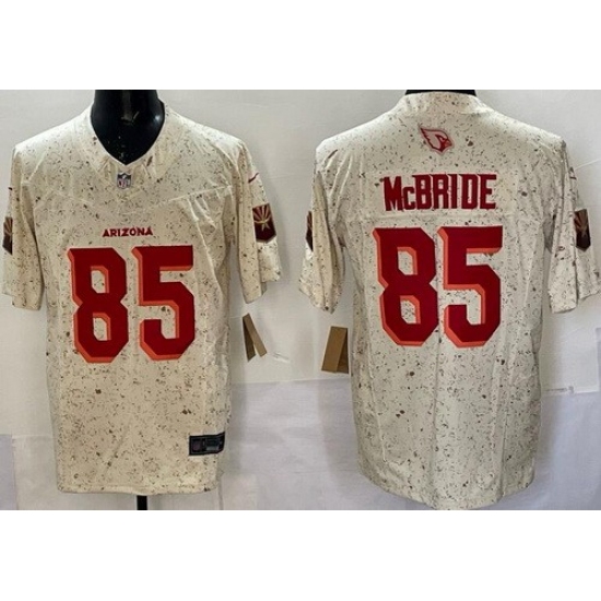 Personalized Men’s Arizona Cardinals #85 Trey McBride Limited Cream Rivalries FUSE Jersey