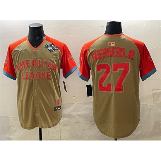 Personalized Men’s Toronto Blue Jays American League #27 Vladimir Guerrero Jr. Cream All-Star 2025 World Series Limited Stitched Baseball Jersey