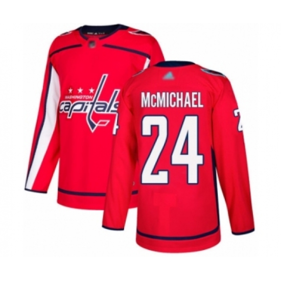 Personalized Men’s Washington Capitals #24 Connor McMichael Authentic Red Home Hockey Jersey