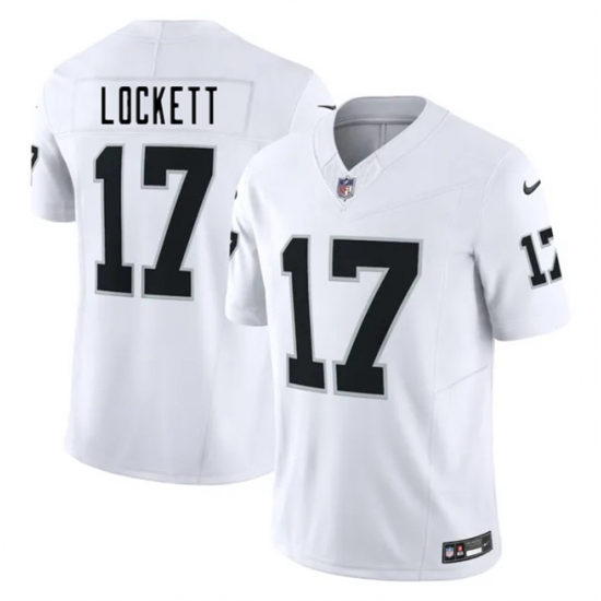 Personalized Men’s Las Vegas Raiders #17 Tyler Lockett White 2025 F.U.S.E. Untouchable Limited Stitched Football Jersey