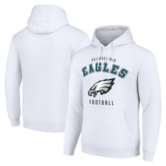 Personalized Men’s Philadelphia Eagles White Pullover Hoodie