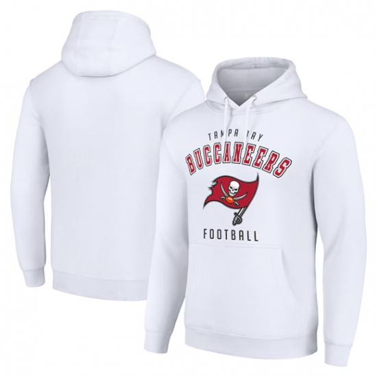 Personalized Men’s Tampa Bay Buccaneers White Pullover Hoodie