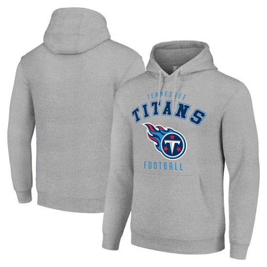 Personalized Men’s Tennessee Titans Gray Pullover Hoodie