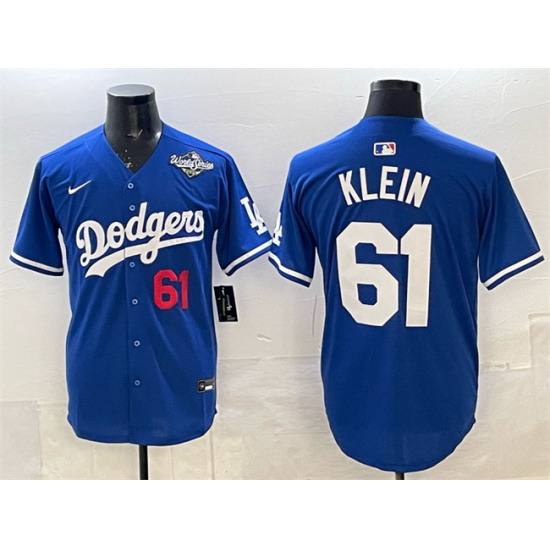 Personalized Men’s Los Angeles Dodgers #61 Will Klein Royal 2025 World Series Limited Stitched Baseball Jerse