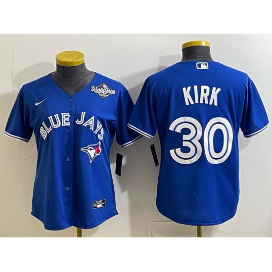 Personalized Men’s Toronto Blue Jays #30 Alejandro Kirk Royal 2025 World Series Cool Base Stitched Baseball Jersey