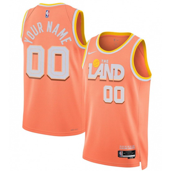 Personalized Men’s Cleveland Cavaliers Active Player Orange 2025-26 City Edition Swingman Stitched Jersey