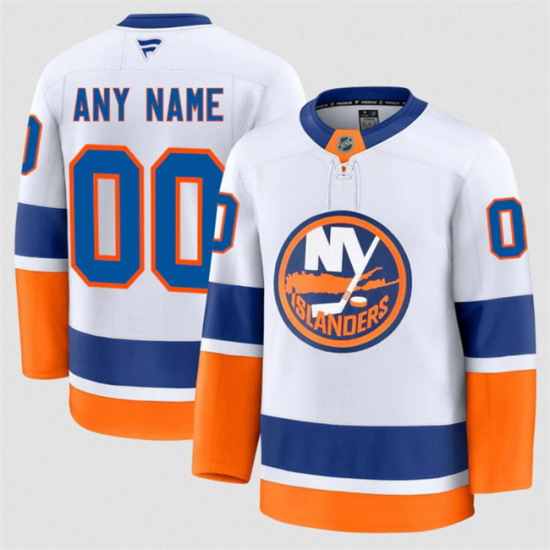 Personalized Men’s New York Islanders ACTIVE PLAYER White 2024-25 Away Stitched Hockey Jersey
