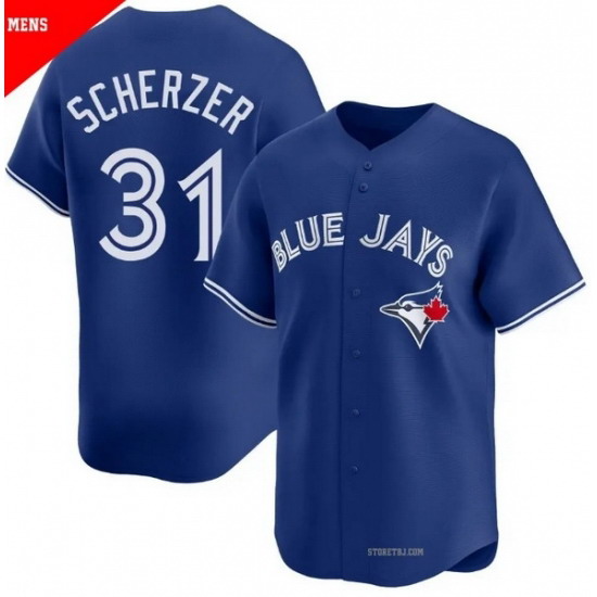 Personalized Men’s Toronto Blue Jays #31 Max Scherzer Royal Cool Base Stitched Baseball Jersey