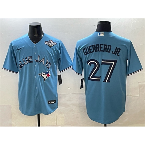 Personalized Men’s Toronto Blue Jays #27 Vladimir Guerrero Jr. Blue 2025 World Series Cool Base Stitched Baseball Jersey