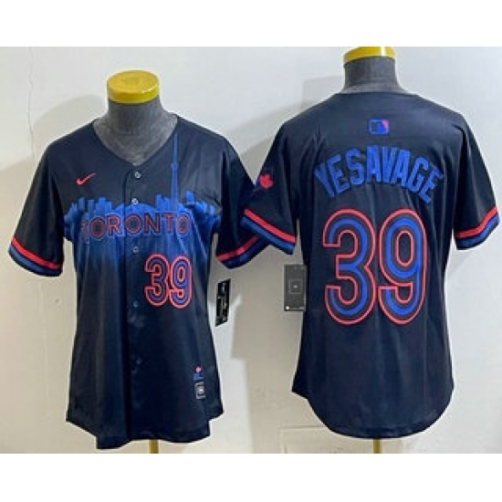 Personalized Women’s Toronto Blue Jays #39 Trey Yesavage Black City Limited Jersey