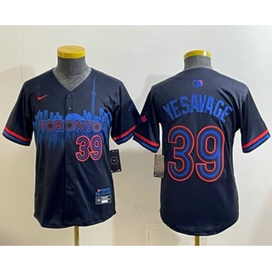 Personalized Youth Toronto Blue Jays #39 Trey Yesavage Black City Limited Jersey