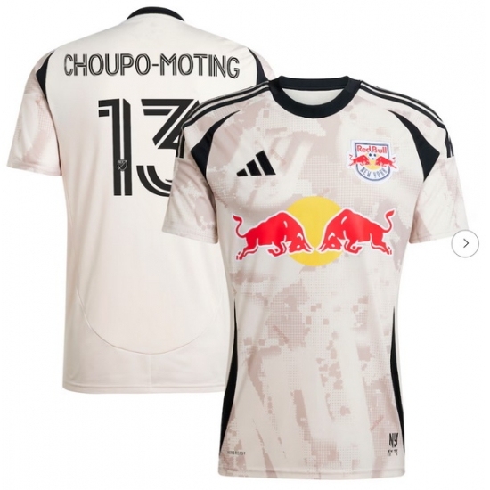 Personalized Men New York Red Bulls Eric Maxim Choupo Moting Tan 2025 Stone Kit Player Jersey
