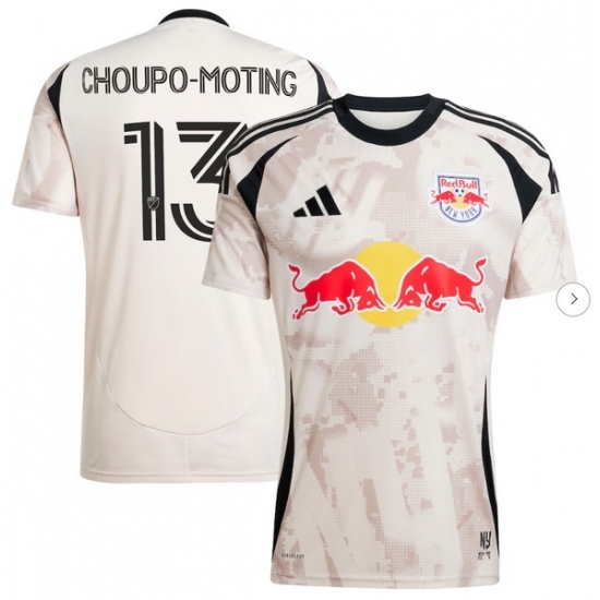 Personalized Men’s New York Red Bulls Eric Maxim Choupo-Moting Tan 2025 Stone Kit Player Jersey