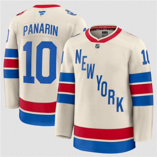 Personalized Men’s New York Rangers #10 Artemi Panarin Cream 2026 Winter Classic Stitched Hockey Jersey